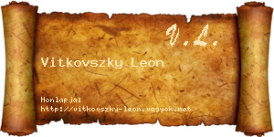 Vitkovszky Leon névjegykártya
