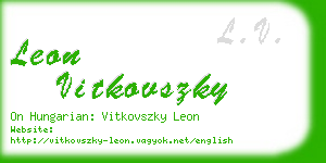leon vitkovszky business card